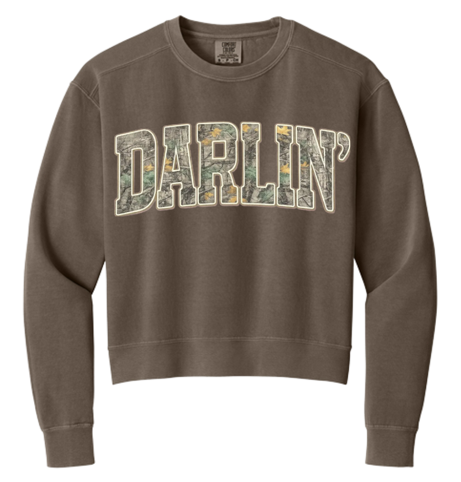 “Darlin’” Camo Crewneck