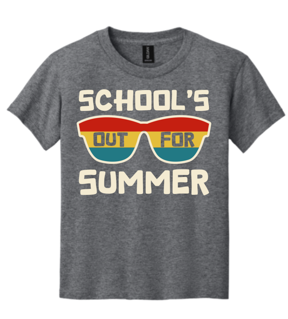 School’s Out Retro Shades – Youth Tee