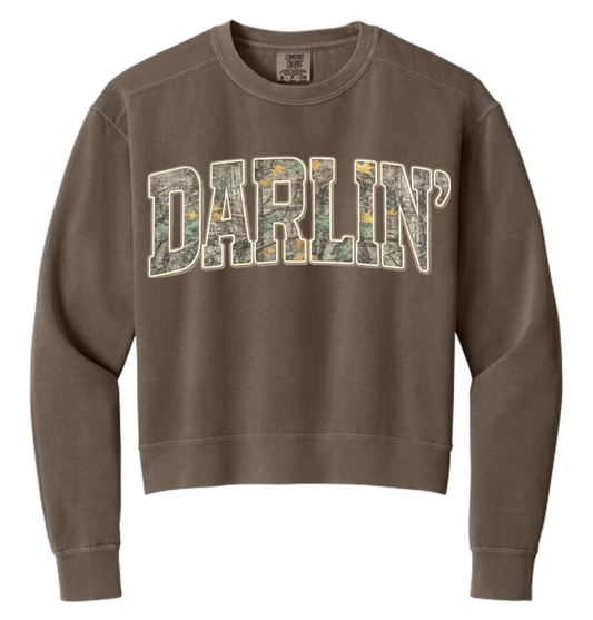 “Darlin’” Camo Crewneck