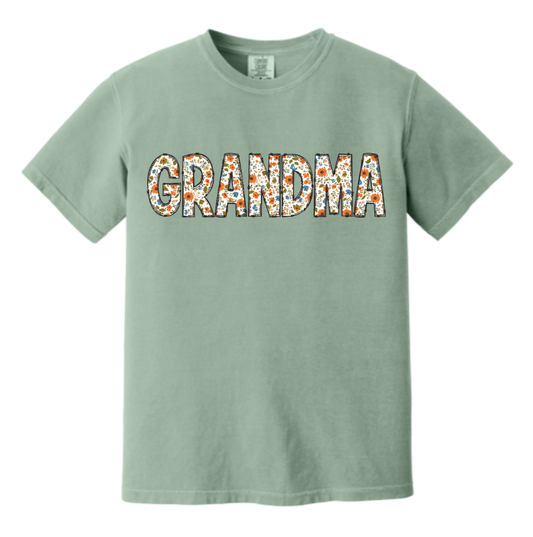 Floral Block GRANDMA Tee