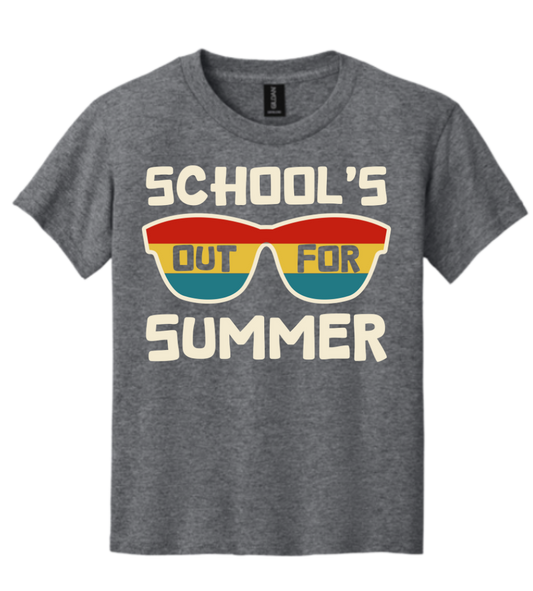 School’s Out Retro Shades – Youth Tee